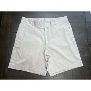 Southern Tide Men's 35W Channel Marker II Khaki Canvas Chino Shorts 8" Inseam